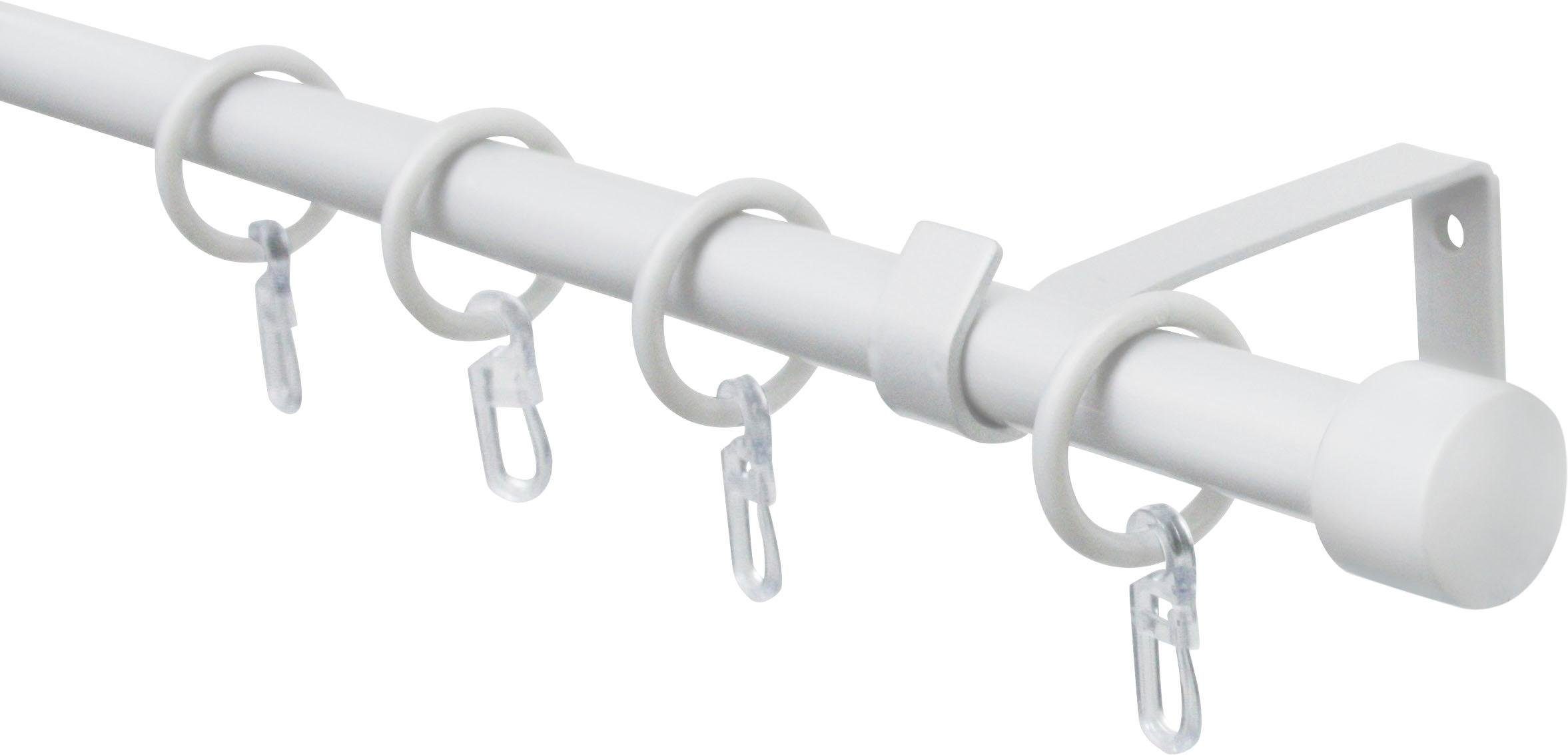 GARDINIA Gardinenstange Set Metall, Ø 16 mm, 1-läufig, ausziehbar, verschraubt, 1-Lauf