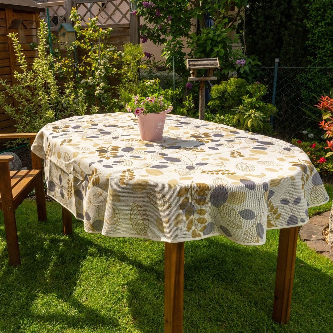 laro Tischdecke Gartentischdecke Wetterfest Rutschfest Oval günstig online kaufen