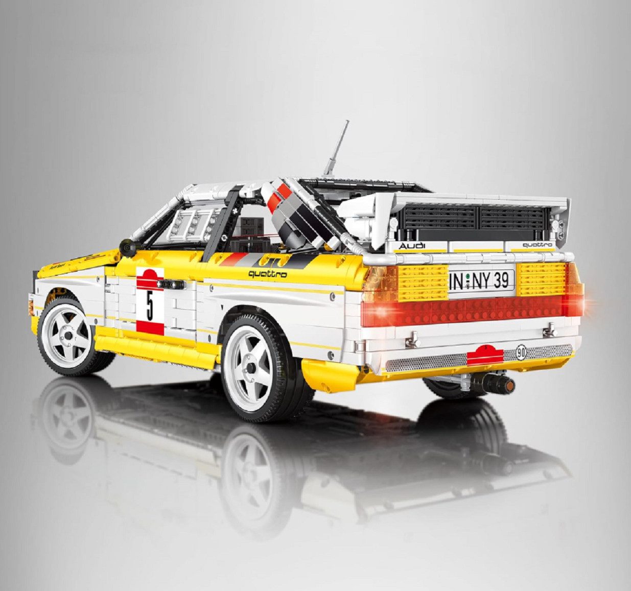 Happy Build Bole Brick YC-23043 Audi Sport Quattro S1 mit 3.887 Teilen RC-Modell Konstruktions-Spielset, (3887 St)