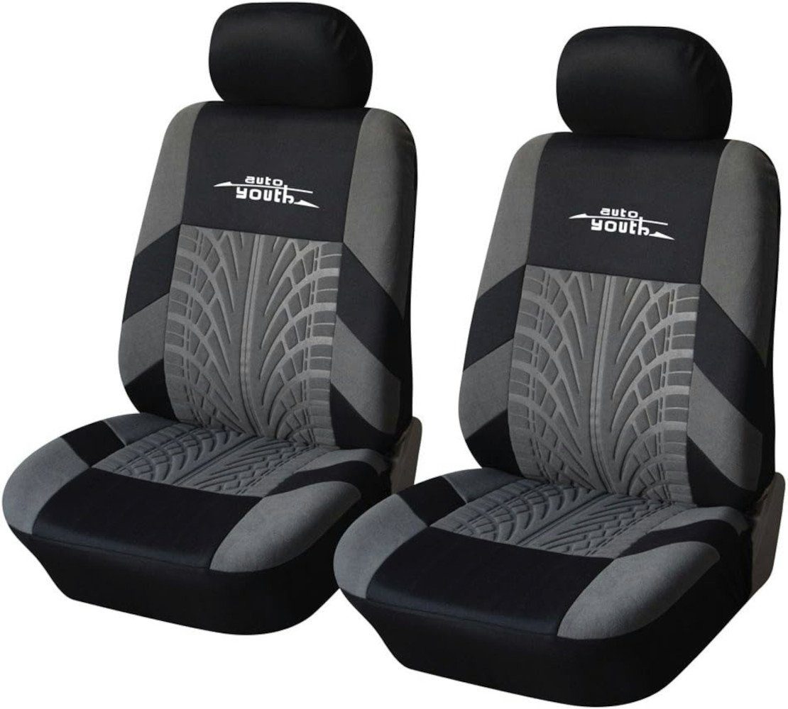 Sitzbezug Premium VollLeder Schwarz 11-teiliges universal Set Airbag  tauglich