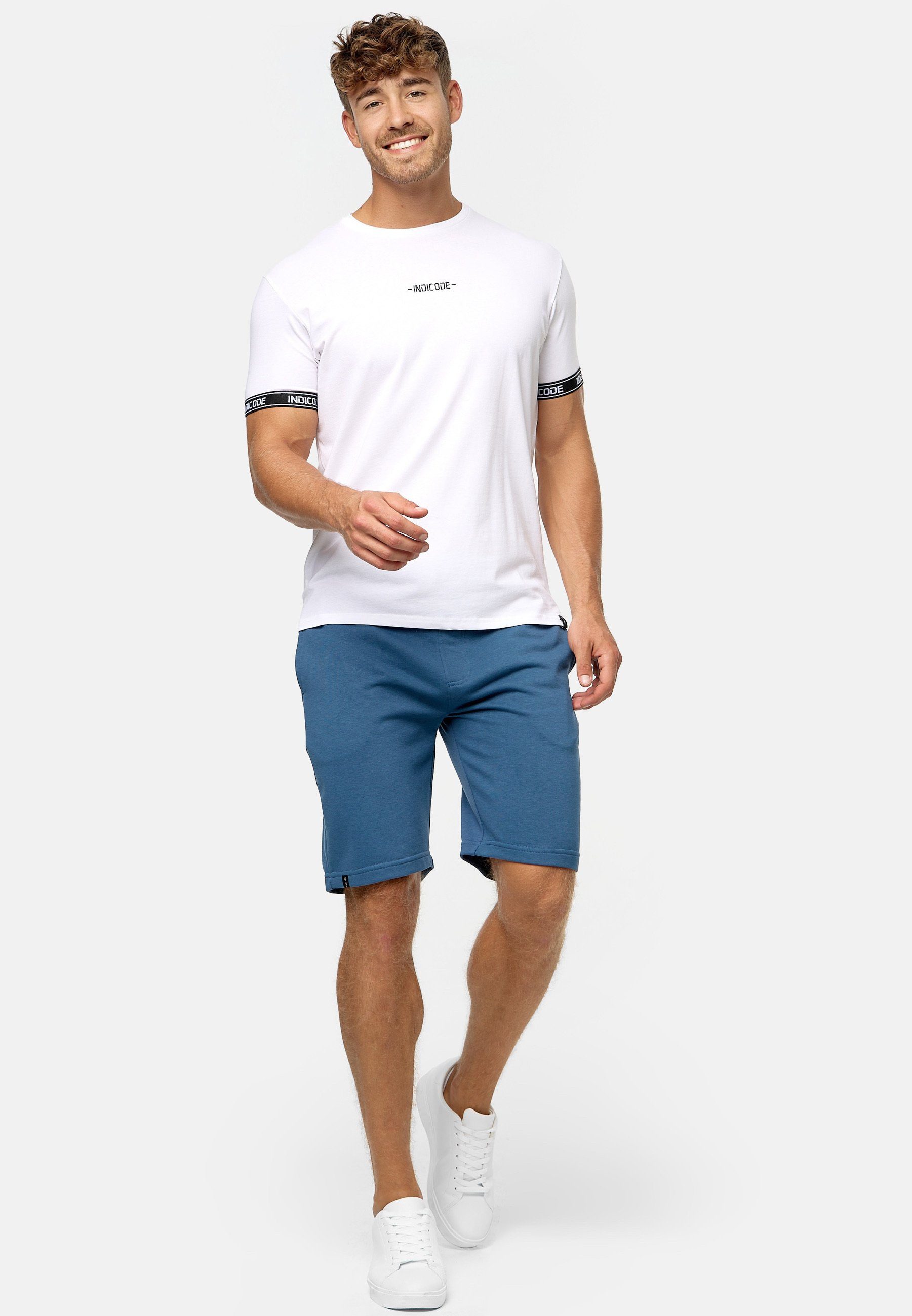 Indicode Sweatshorts Herren Aldrich Sweat Shorts Herrenshorts elastischer Bund mit Kordelzug