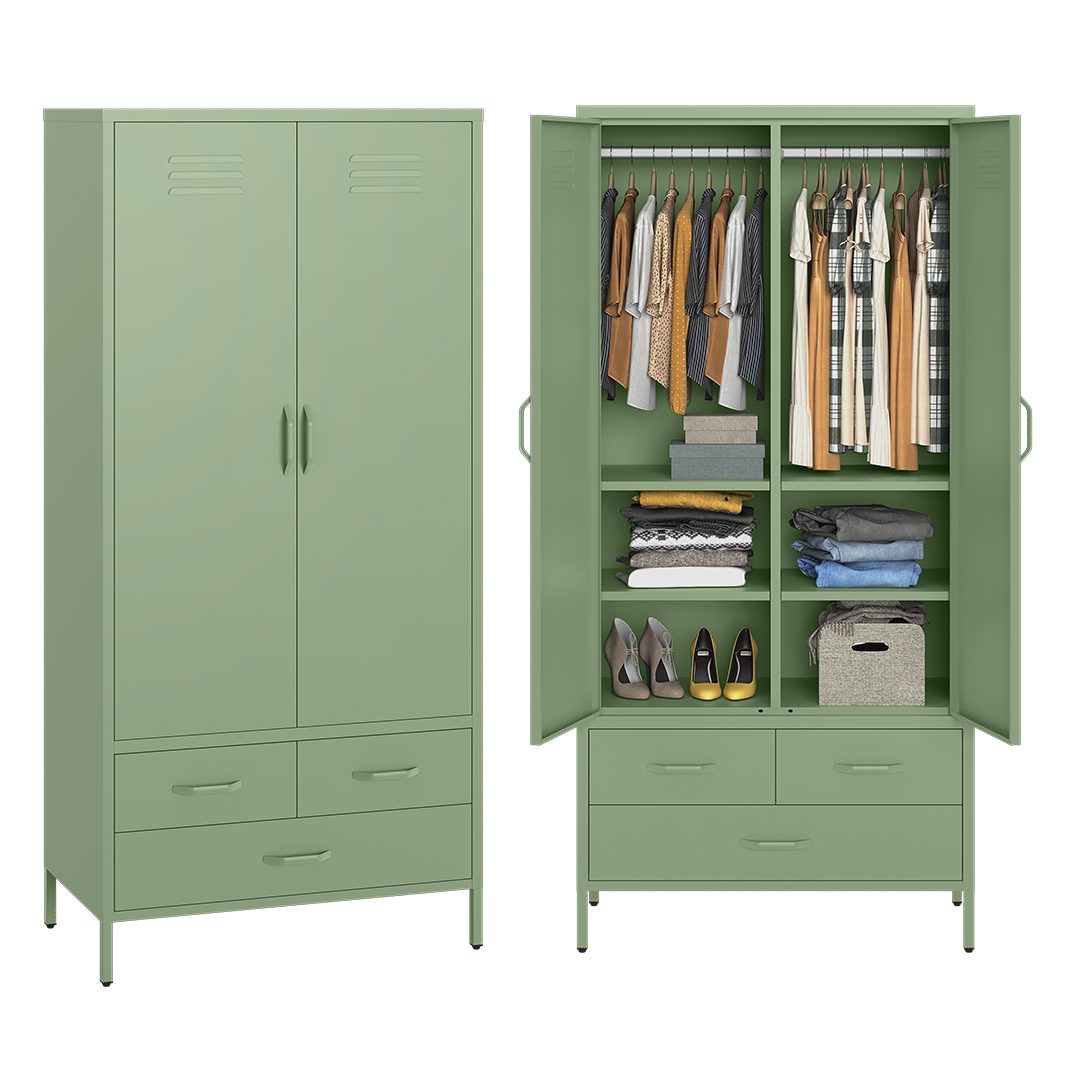 skølm Kleiderschrank Atria (Metall Kleiderschrank) Doppeltür günstig online kaufen