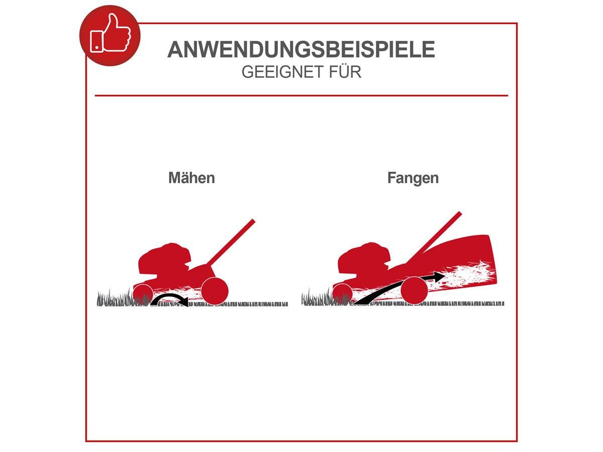 Scheppach Benzinrasenmäher RM420, 42 cm Schnittbreite, (Set), 131 cm³ 3,3PS Motorleistung, inkl. 0,6L Öl + 2. Rasenmähermesser