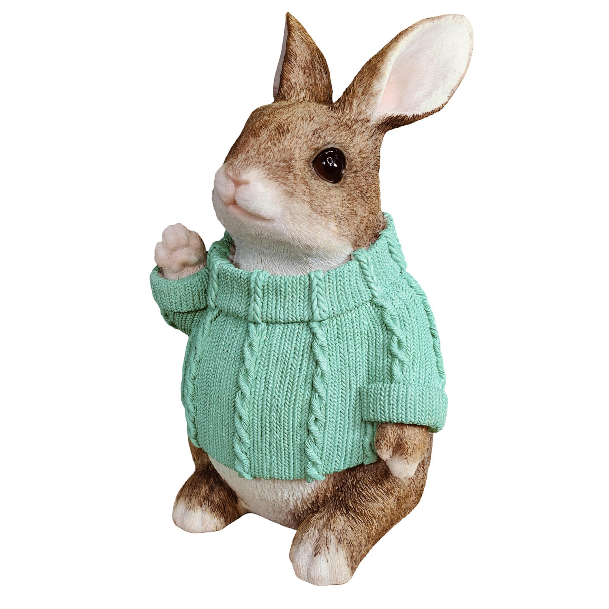 colourliving Osterfigur Deko-Hase XL im Pullover – Große Osterhasen-Figur sitzend (1 St), 6 verschiedene Farben und Varianten auswählbar