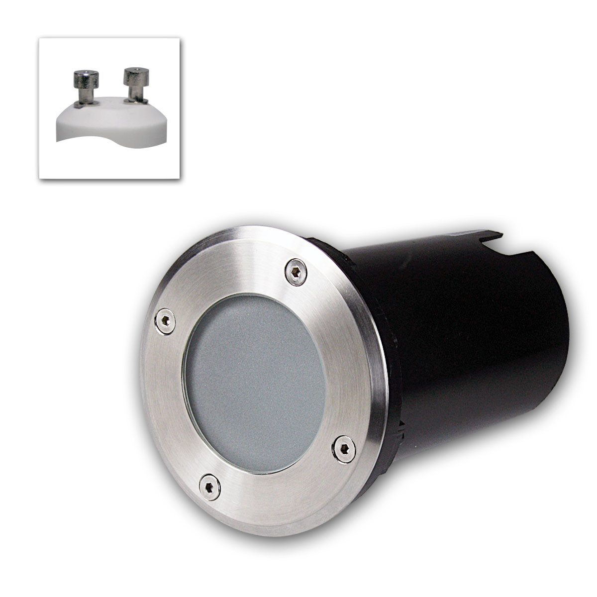 ChiliTec Bodenleuchte Bodenleuchte rund "BEL Uni R" GU10-Fassung IP65