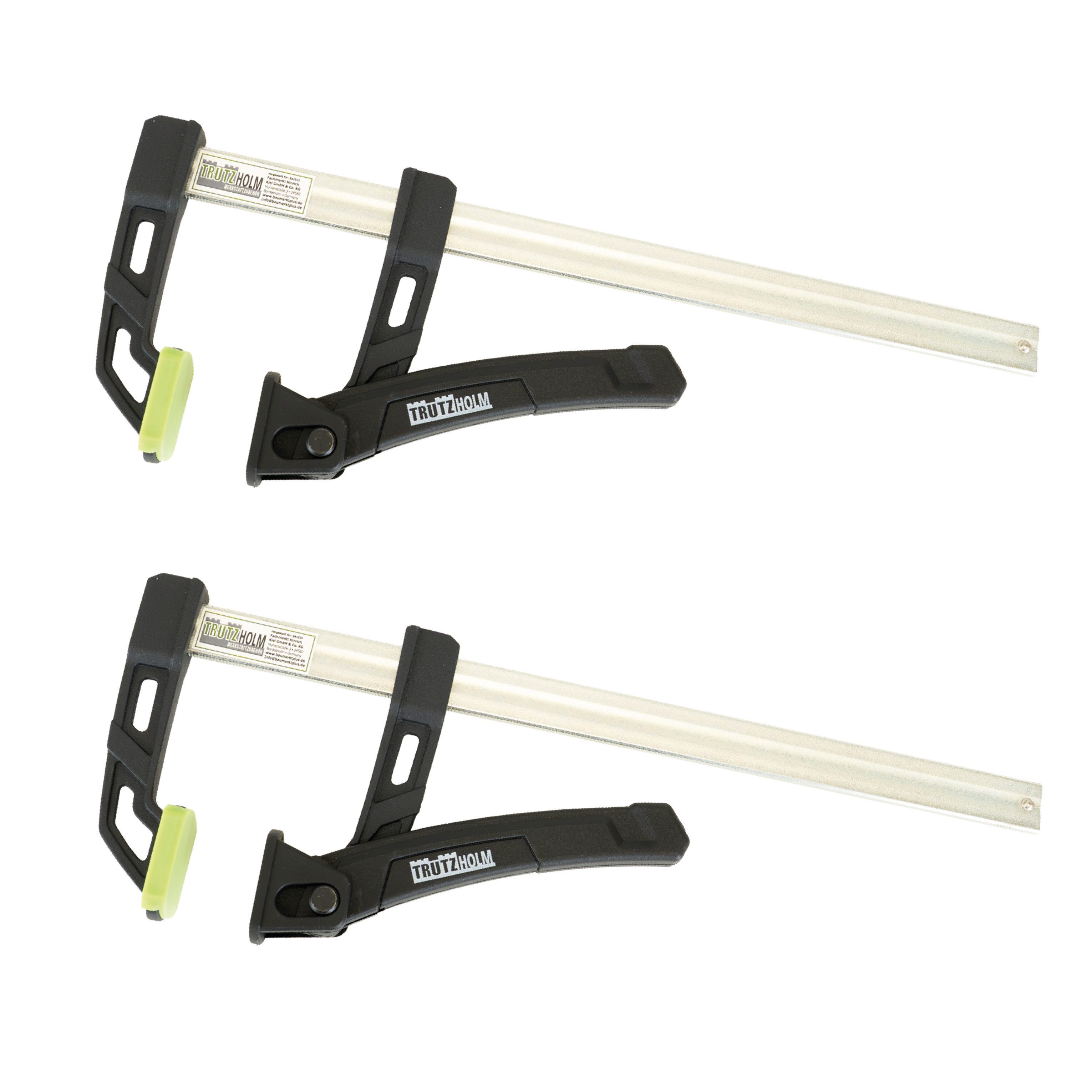 TRUTZHOLM Einhandzwinge 80kg Spannkraft 25cm Spannbereich Aluminium Schnellspannzwinge