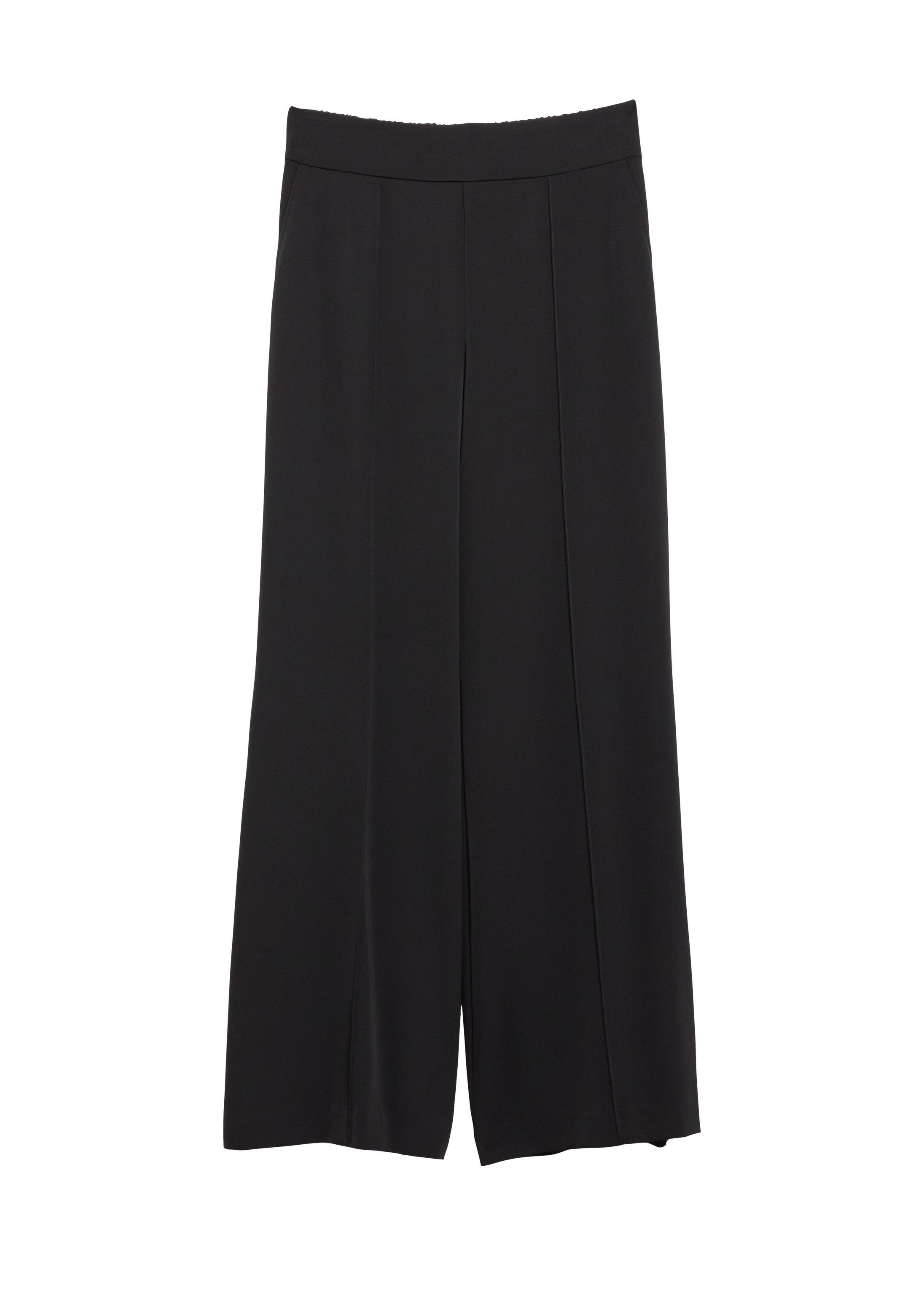 comma Chinos Hose Wideleg Travel-Hose mit Biesen und elastischem Bund hinten