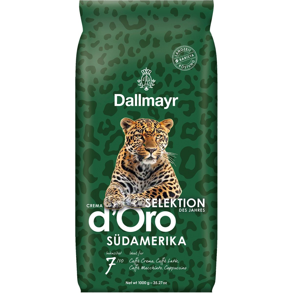 DALLMAYR Kaffee, Dallmayr Crema d Oro Selektion des Jahres Südamerika ganze Bohne 1000g