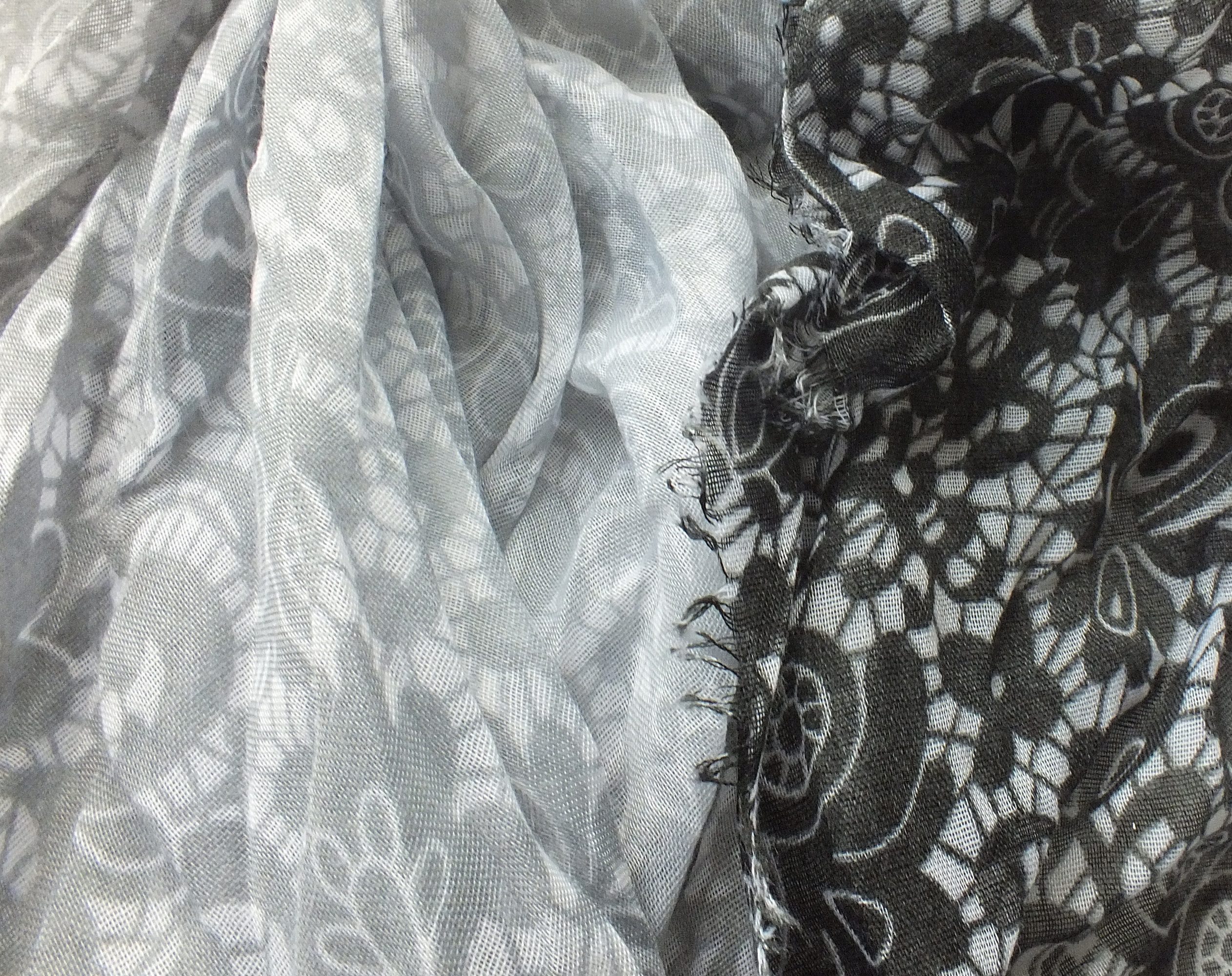 chic4home Schal Dreamy Flair, (1-St. 1-teilig), sommerlicher Damen Schal Farbverlauf floraler Druck