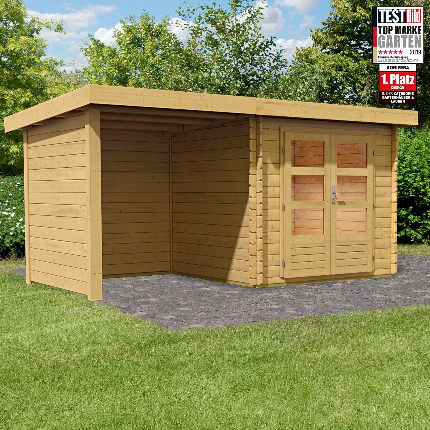 Konifera Set Gartenhaus Ringkobing 2 Bxt 454x273 Cm Inkl