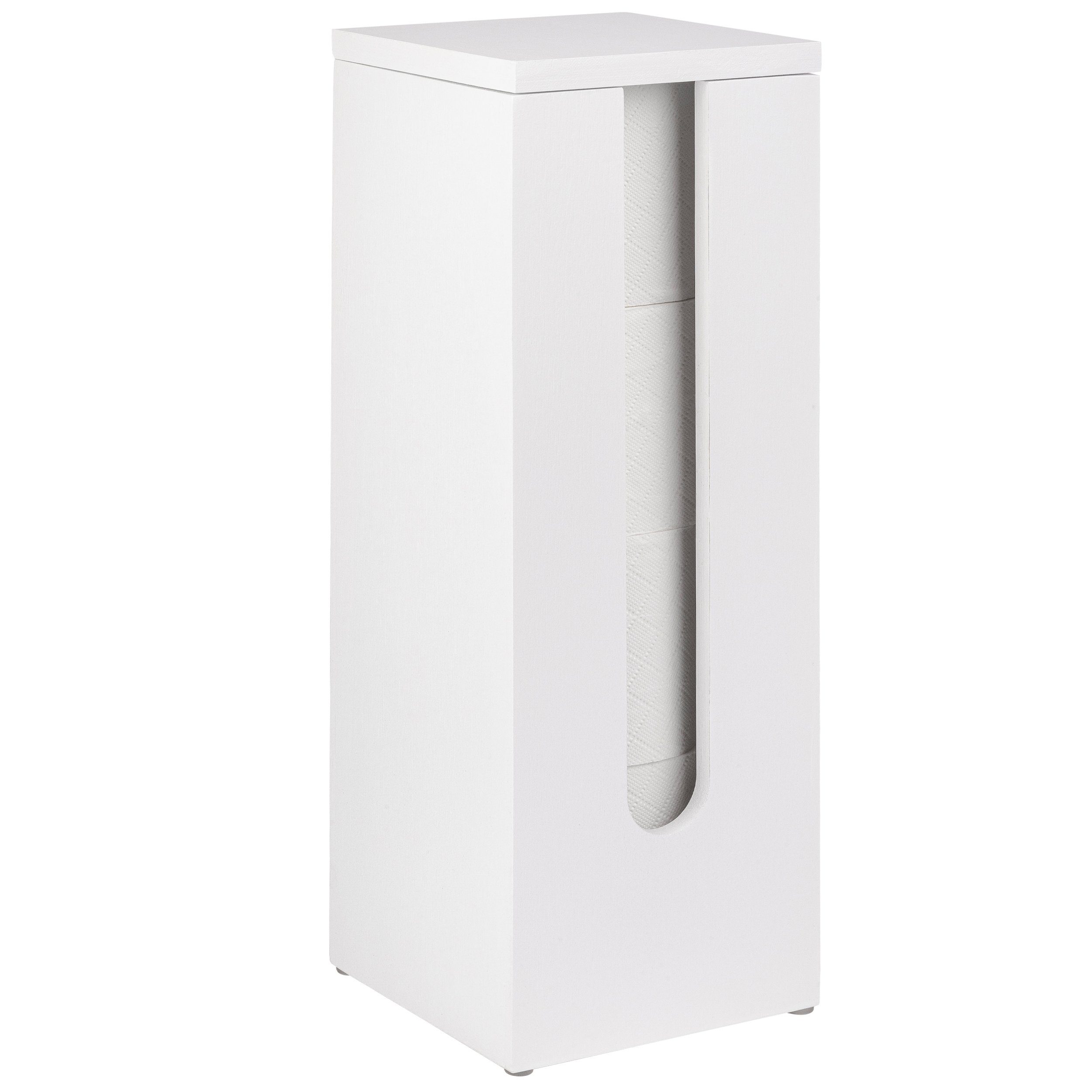 ONVAYA Toiletten-Ersatzrollenhalter »Toilettenpapier Aufbewahrung aus  Bambus für bis zu 4 Rollen, Stehender Ersatzrollenhalter in Weiß mit Deckel  und Griff« online kaufen | OTTO