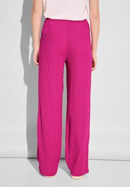 STREET ONE Palazzohose Street One - weite Hose - Sommerhose high Waist - Crinkle Wide Leg