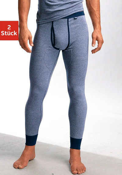 Clipper Exclusive Lange Unterhose (Packung, 2er-Pack) modische Optik: Jeans meliert, tolle Qualität