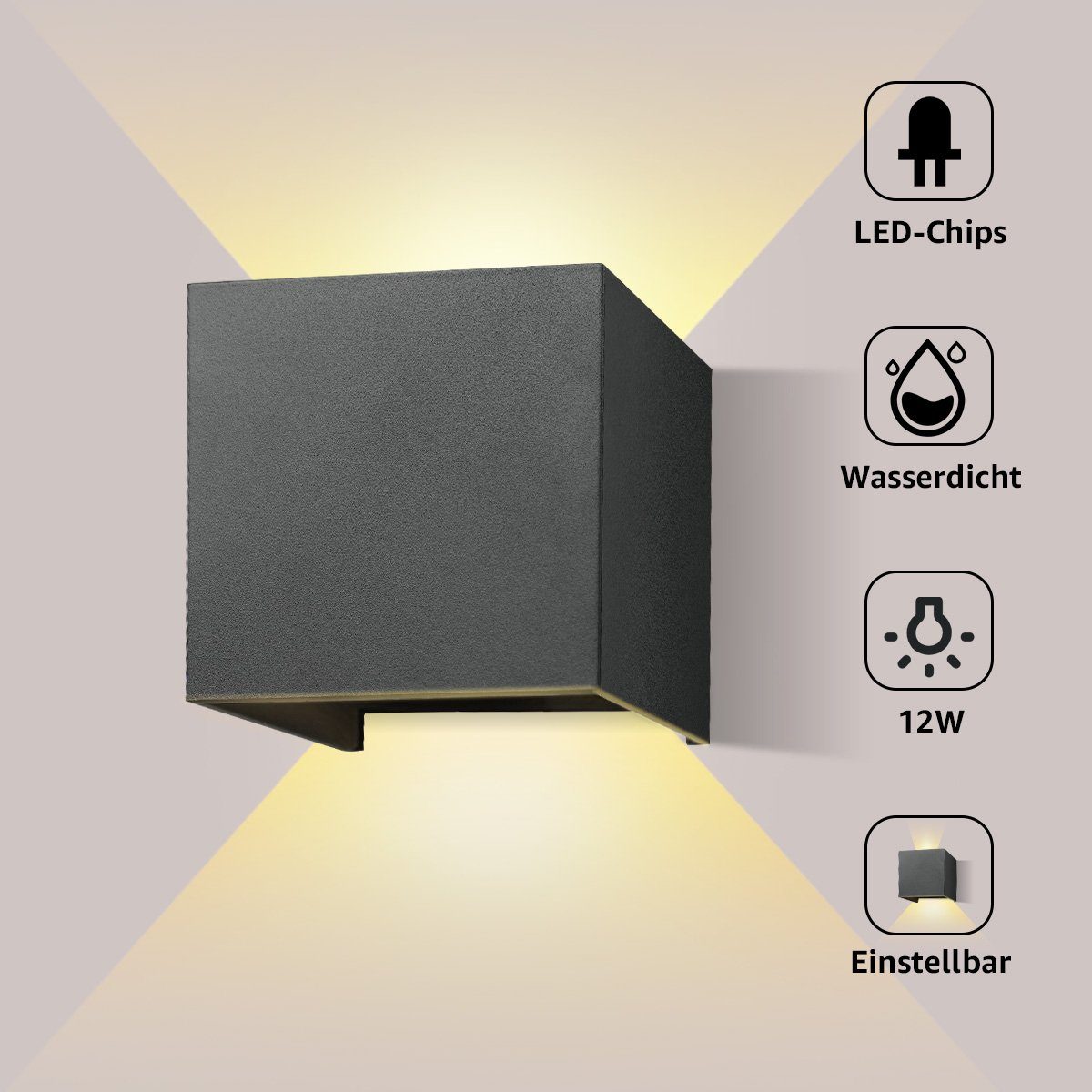 Simloveve Wandleuchte 2 Stück LED Wandleuchte günstig online kaufen