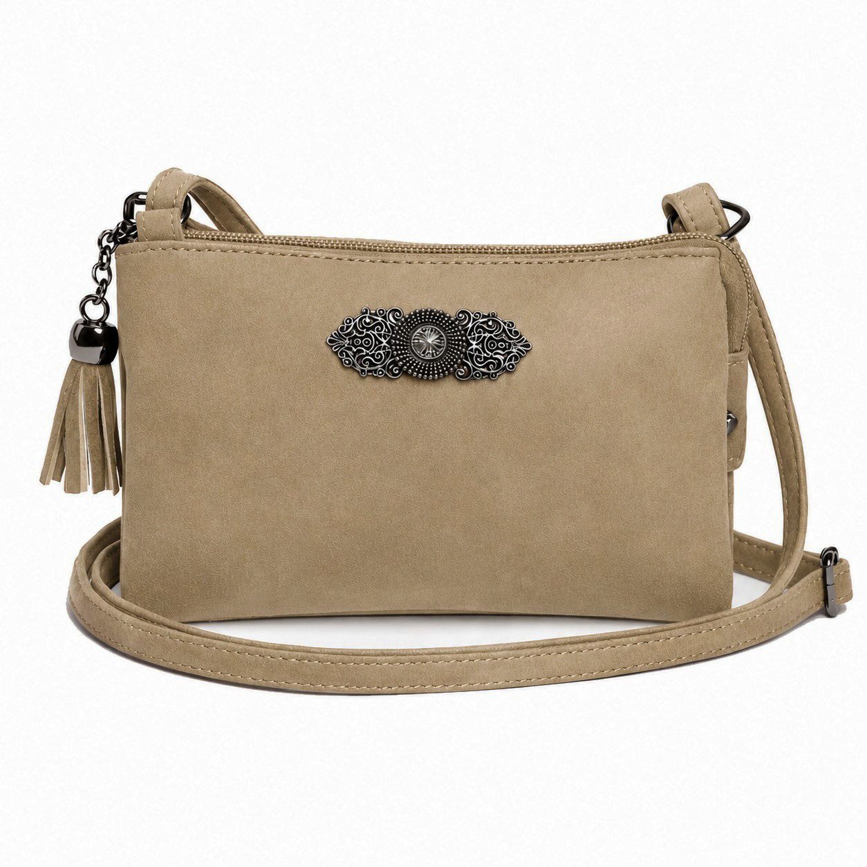 Der Trachtler Trachtentasche Damen Dirndltasche mit Zierteil, - stilvolles Trachten-Accessoire