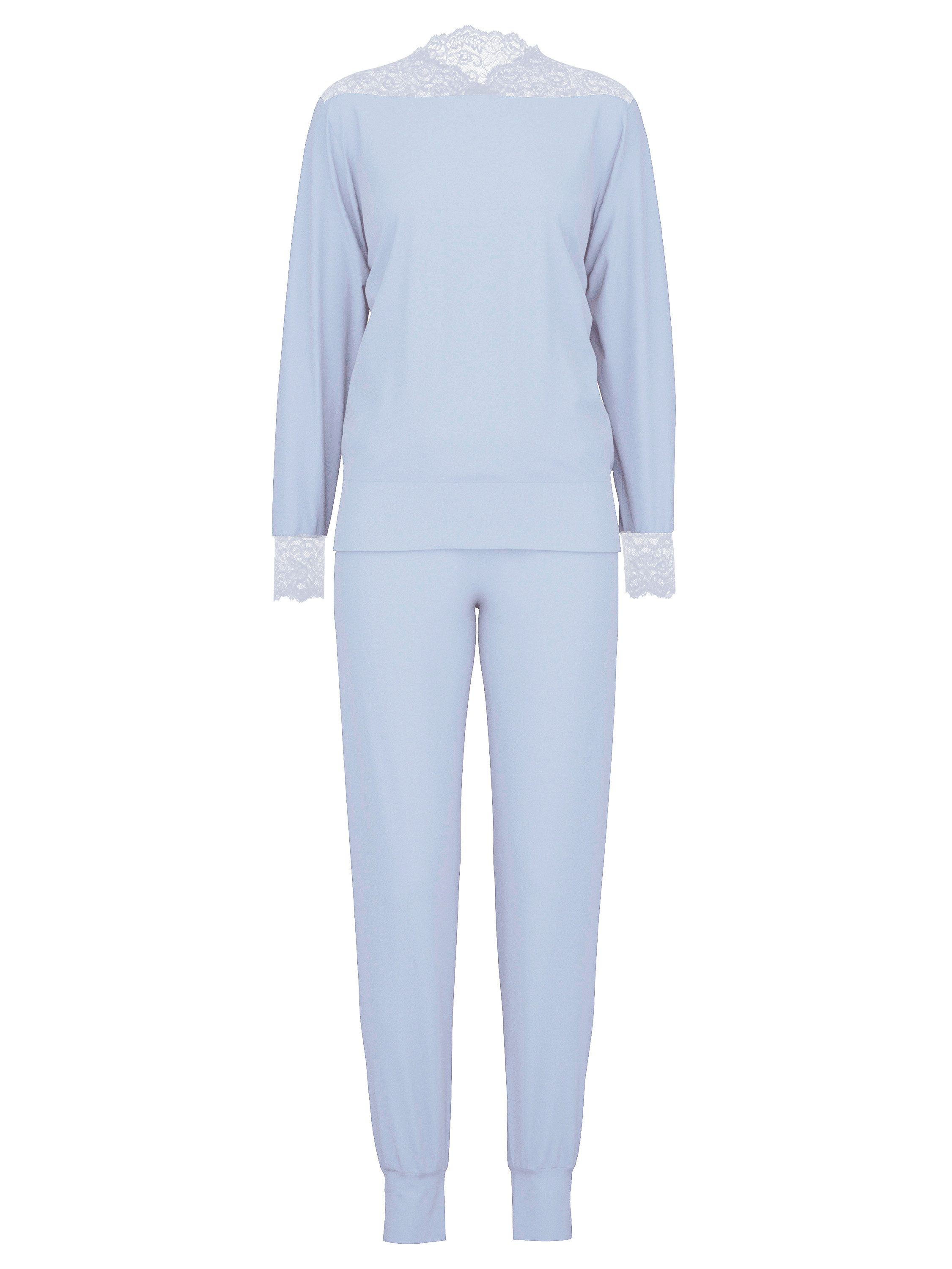 CALIDA Pyjama Elegant Dreams Damen (2 tlg) seidig weich, elastisch mit Spitze