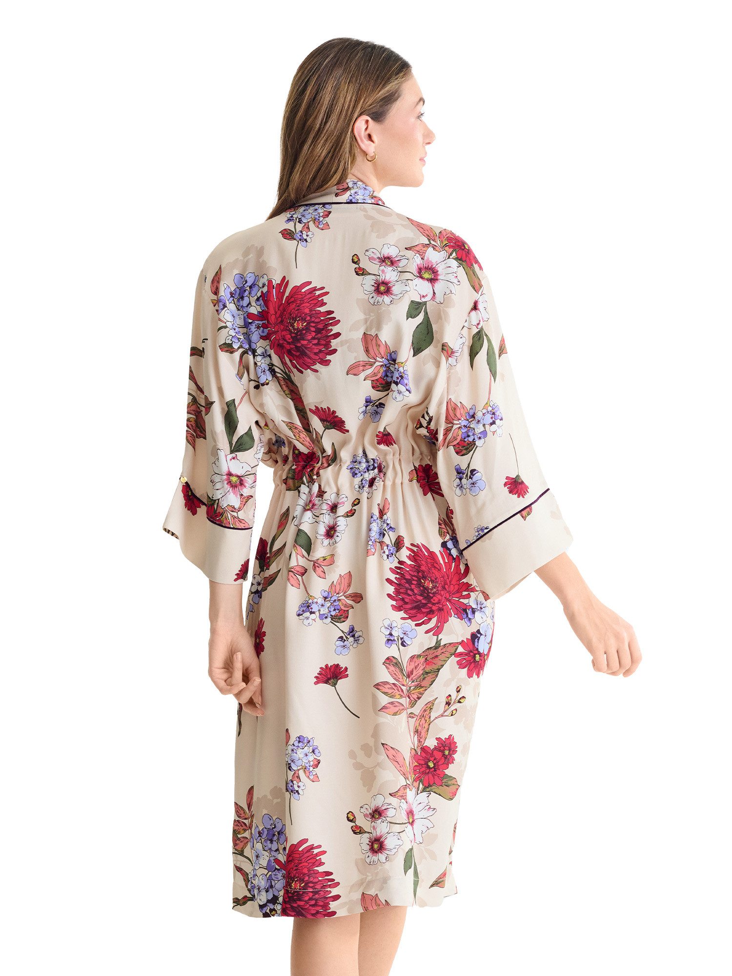 Lisca Morgenmantel Morgenmantel - 115 cm Tamara, mit Viskose, weiche Viskose, moderner Print Look