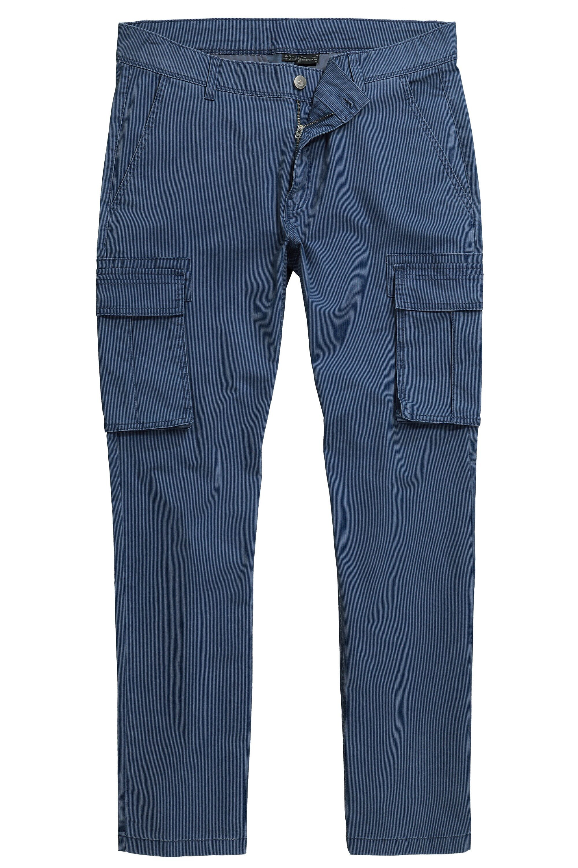 Boston Park Cargohose Cargohose Bauchfit Regular Fit Streifen günstig online kaufen