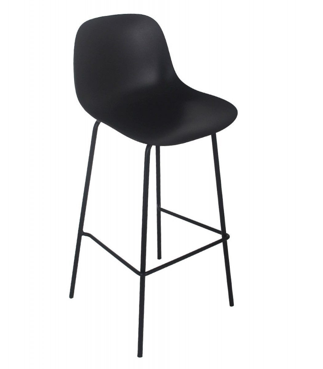 Barhocker Barhocker aus Kunststoff 75 cm Sitzhöhe Schwarz Moderner Stil