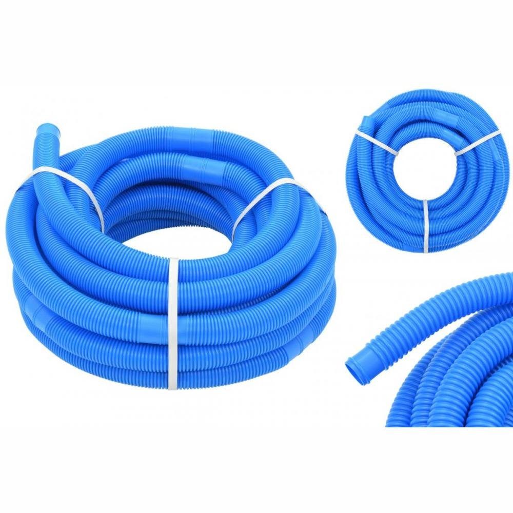 vidaXL Poolbodensauger Poolschlauch Blau 32 mm 15,4 m