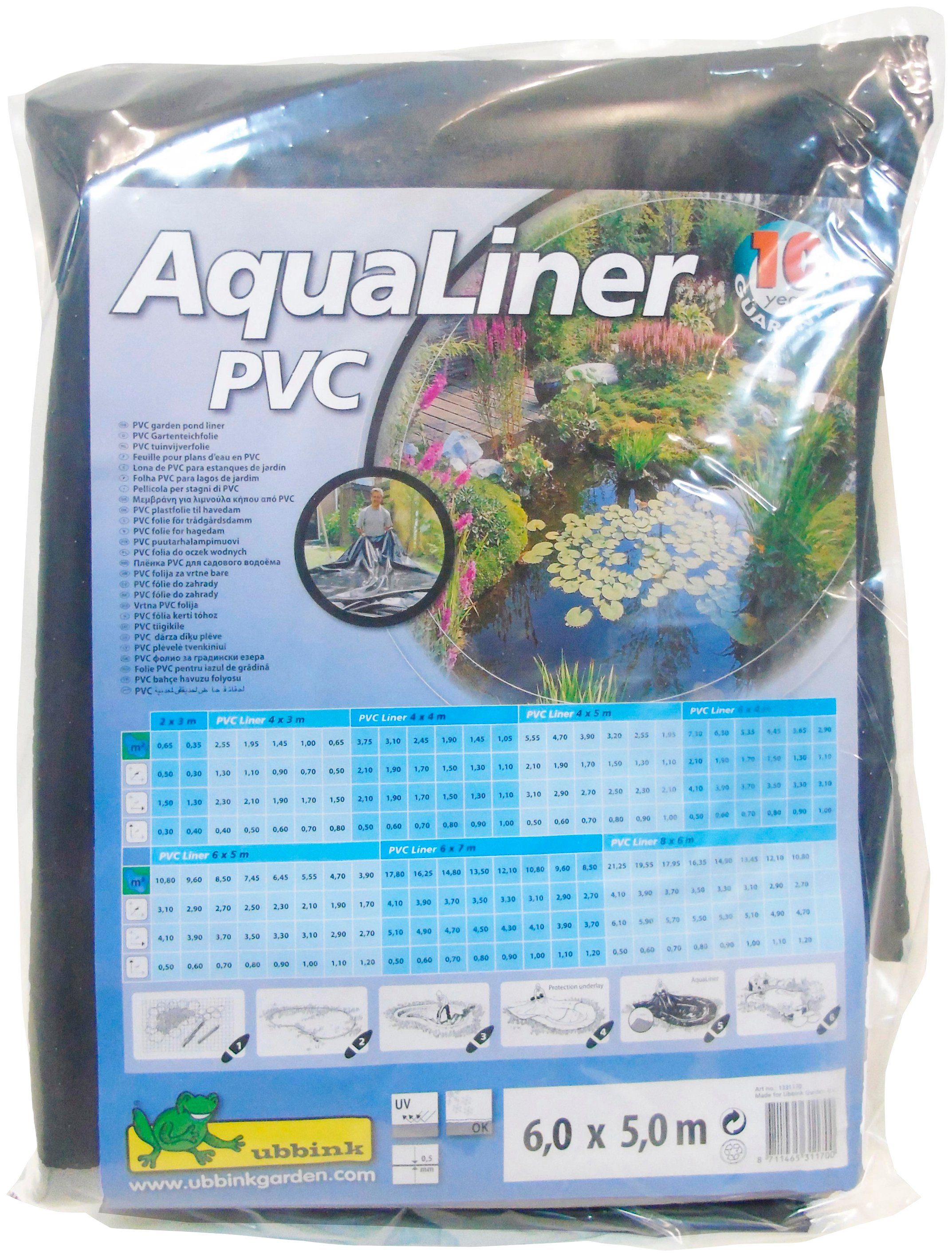 Ubbink Teichfolie Aqualiner, 0,5 mm Stärke, BxL: 600x500 cm