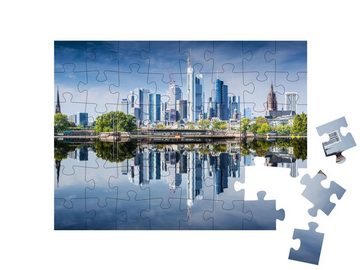 puzzleYOU Puzzle Skyline von Frankfurt am Main, Deutschland, 48 Puzzleteile, puzzleYOU-Kollektionen Frankfurt, Deutsche Städte