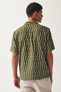 Next Kurzarmhemd Kurzarmhemd mit Struktur und kubanischem Kragen (1-tlg)