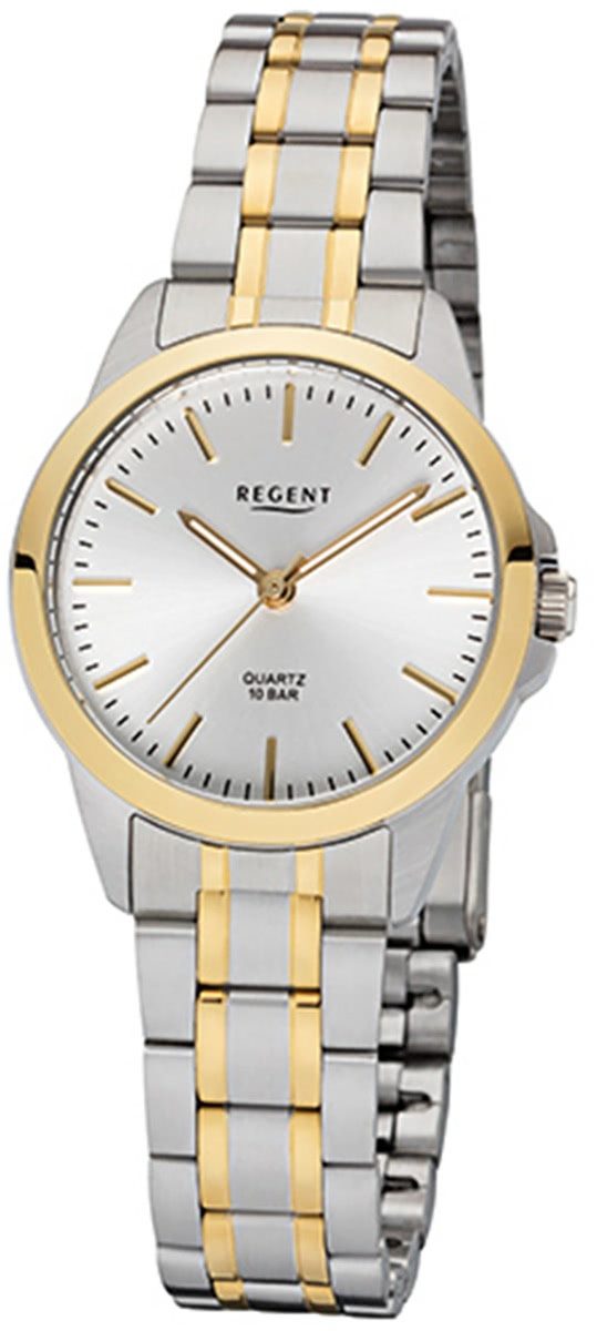 Regent Quarzuhr Regent Damen-Armbanduhr silber gold günstig online kaufen