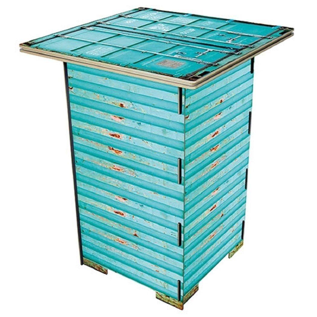 Ablagetisch Säulentisch Container blau (1-St)