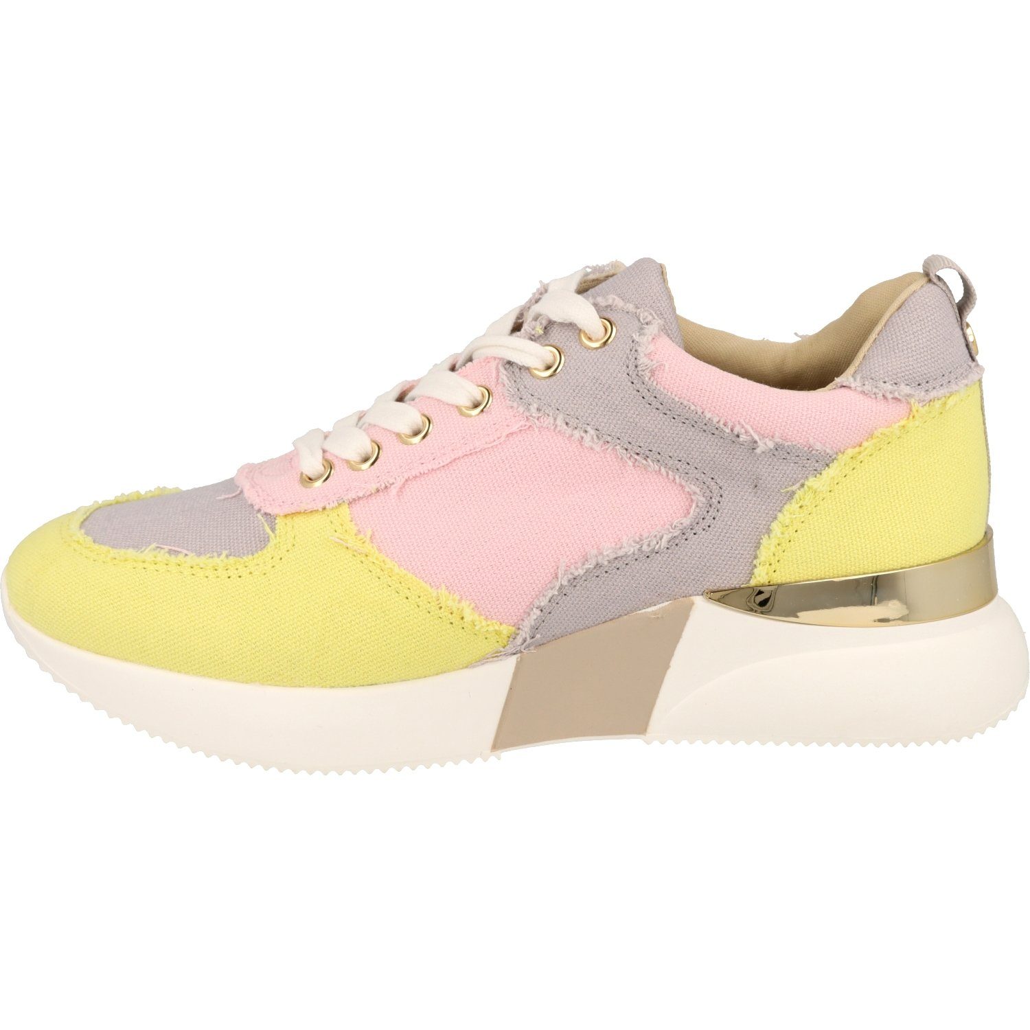 Strada La Sneaker Yellow/Grey Sneaker 2001068-4226 Schuhe Canvas Halbschuhe Damen Schnürer