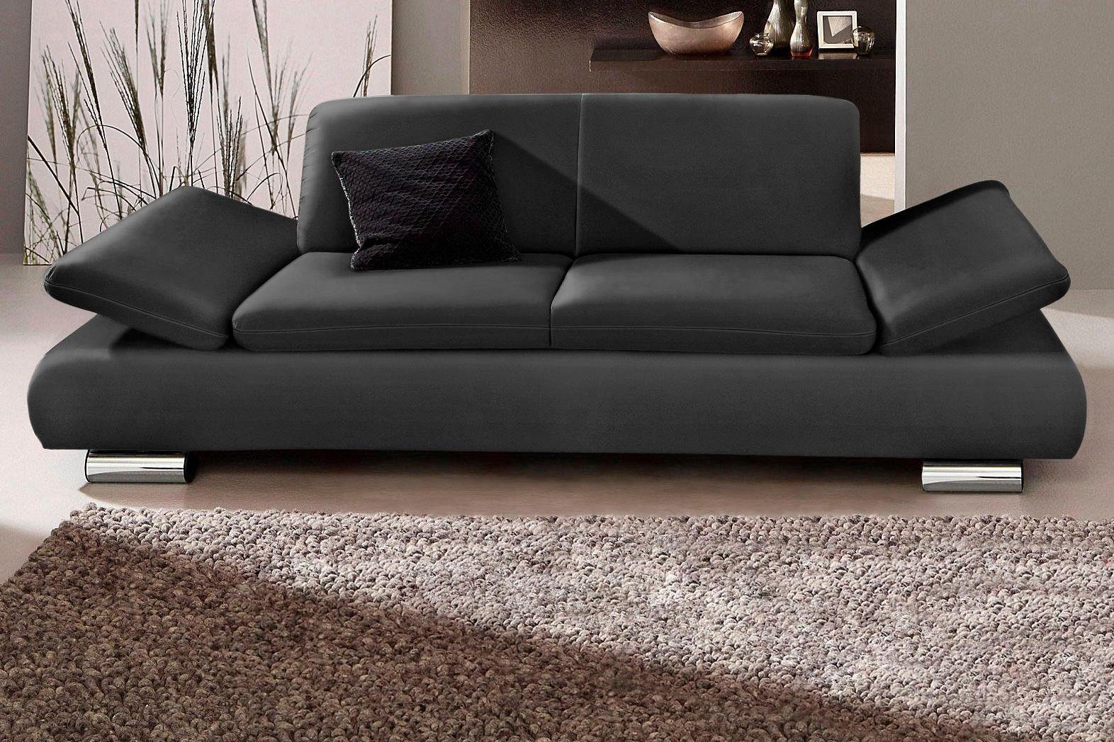 2-Sitzer Sofa TOULOUSE von MAX WINZER in Kunstleder SOFTLUX in schwarz