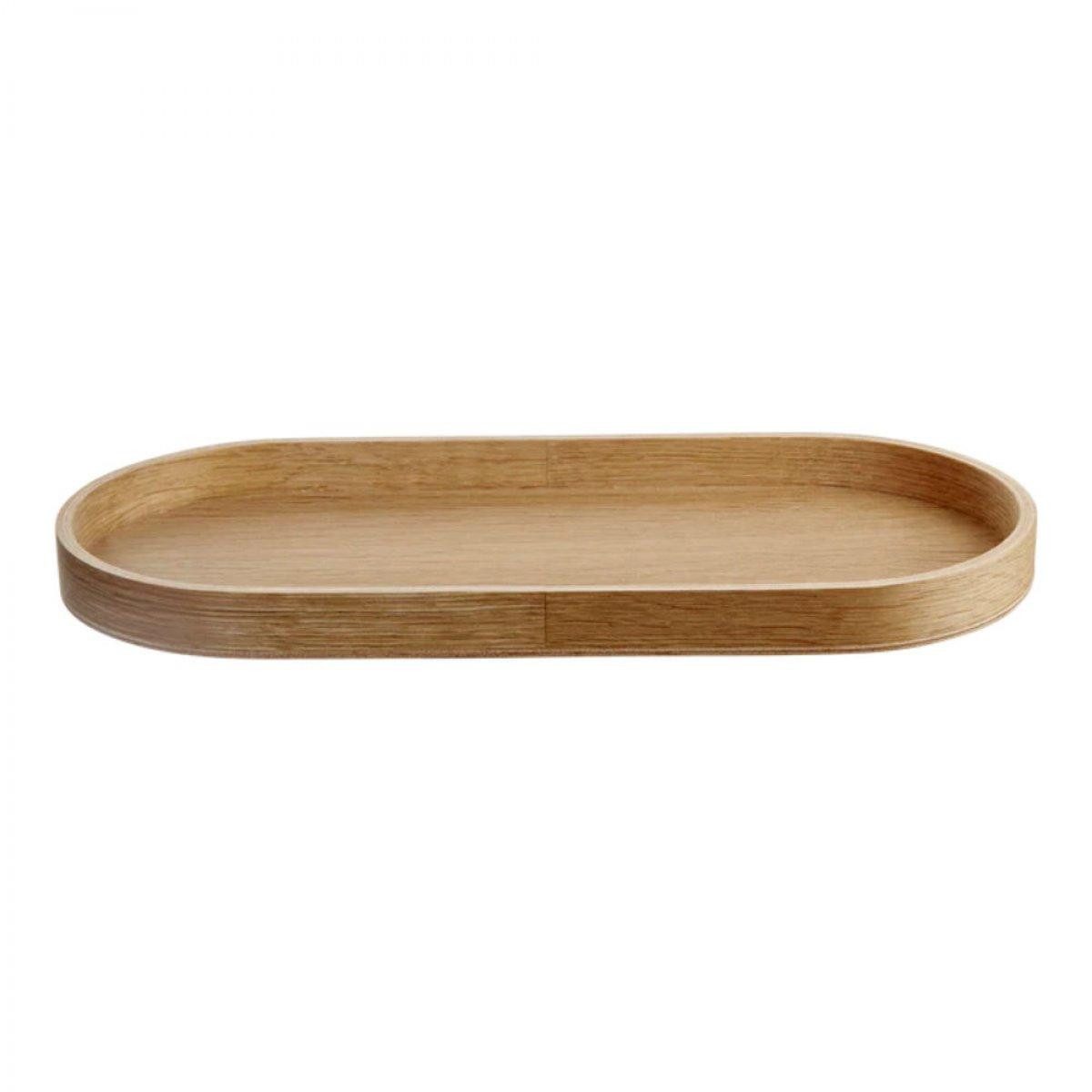 ASA SELECTION Tablett Asa Holztablett Wood Oval Natur Eiche (35,5 x 16,5 cm)