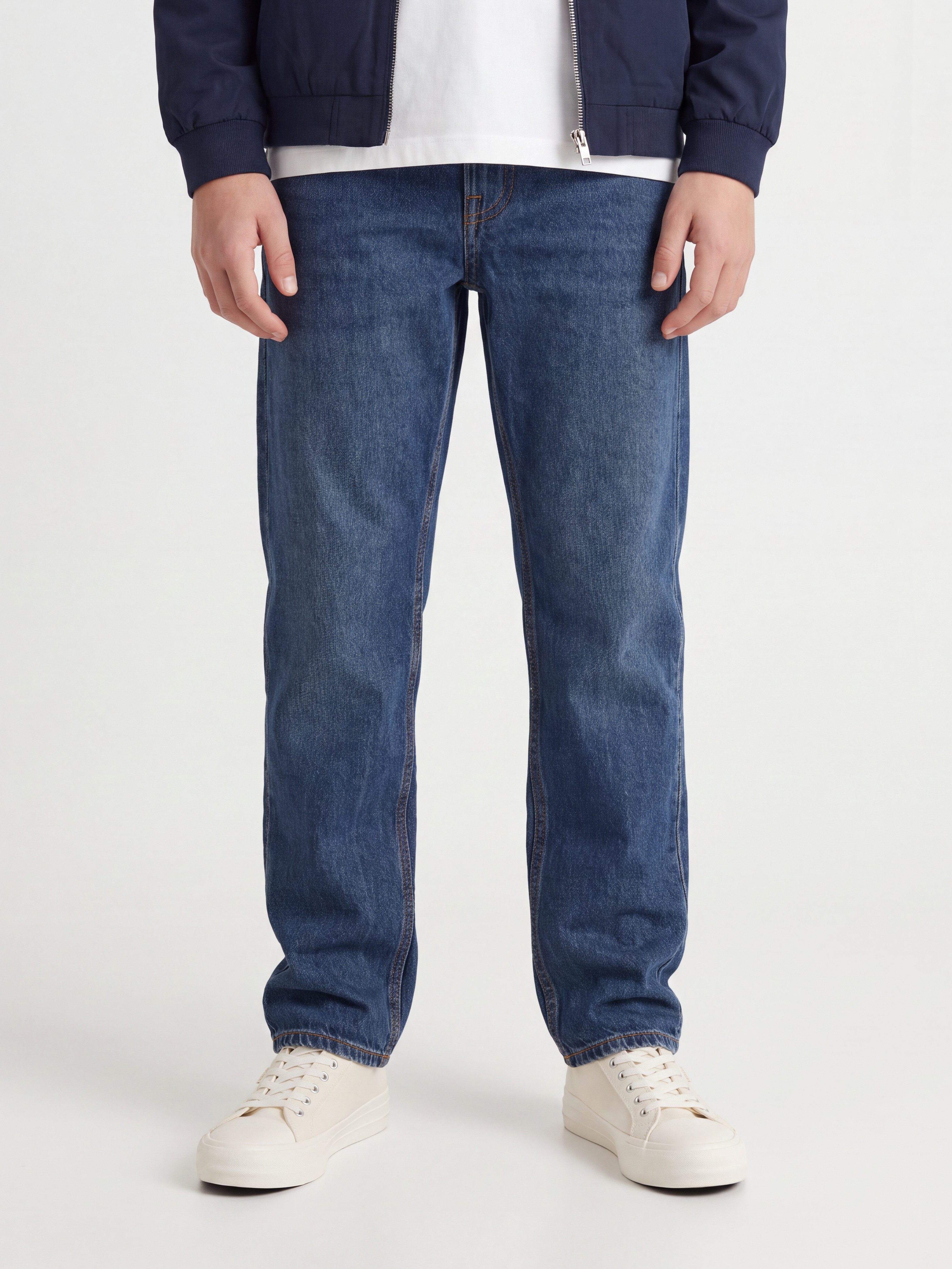 Jack & Jones Junior Relax-fit-Jeans JJICHRIS JJCREW AT 163 SN JNR Baumwolle, relaxed fit
