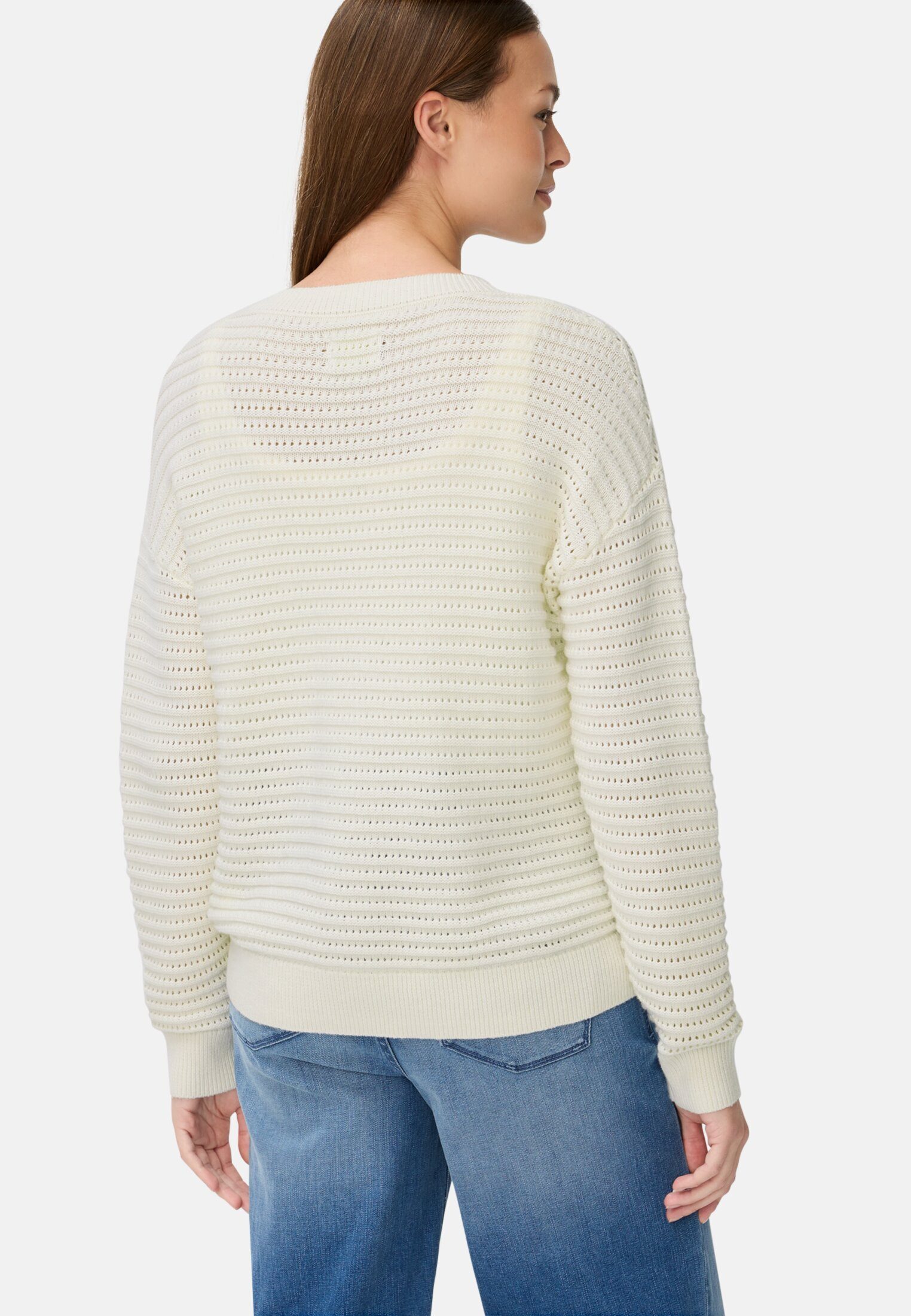 camel active Strickpullover aus einem Baumwollmix Langarm Rundhals Markenlo günstig online kaufen