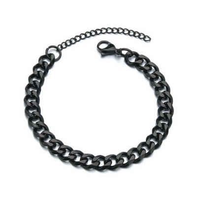 BUNGSA Armband Armband Königskette schwarz aus Edelstahl Unisex (1 Armband, 1-tlg), Bracelet Armschmuck