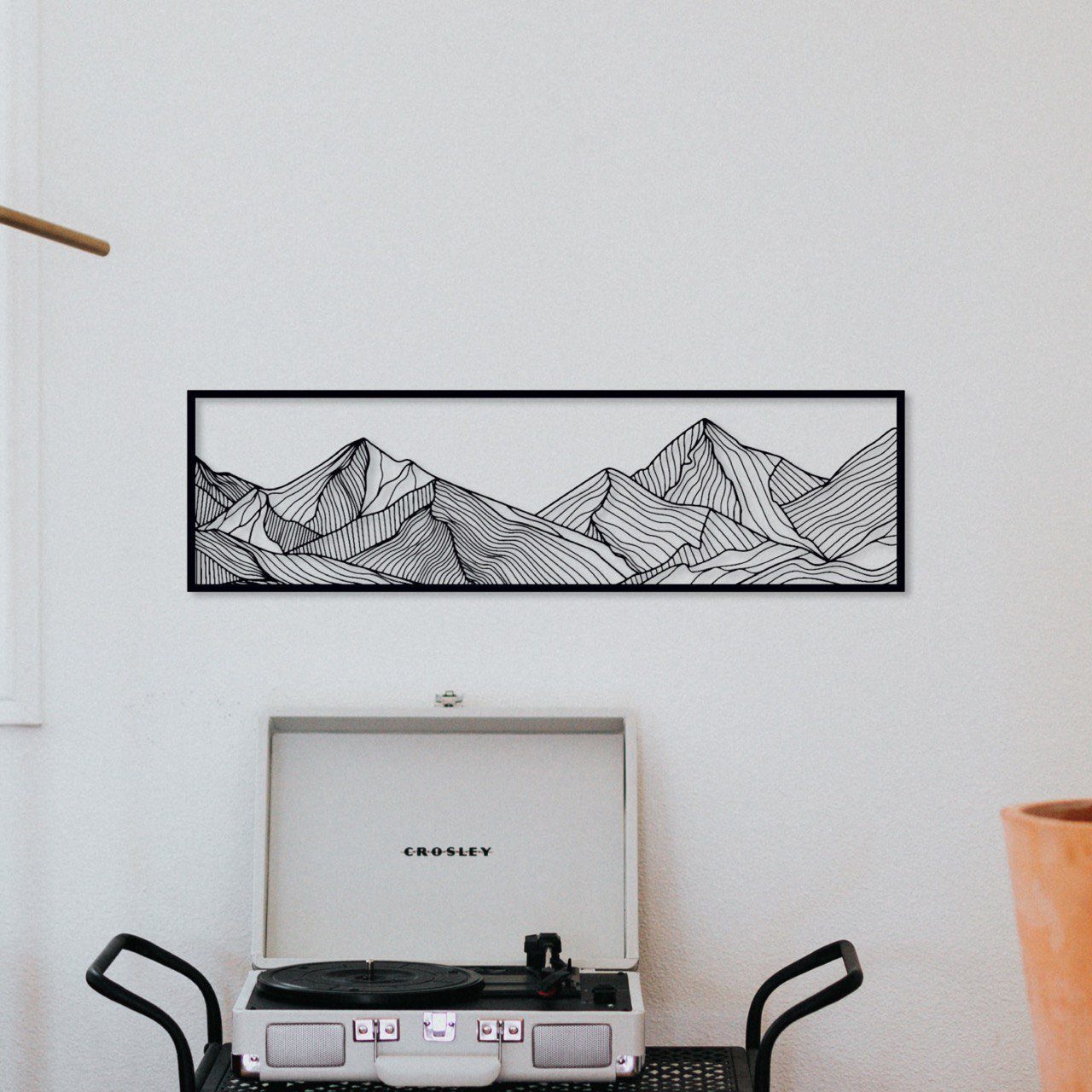 WoodFriends Wandbild Wandbild aus Holz Berge Holzschild zum Aufkleben Bergl günstig online kaufen