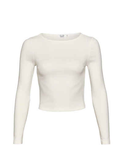 Freshlions Crop-Top Langärmliges Basic Crop Shirt ‘Vanja’WeißXS Ohne