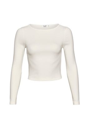 Freshlions Crop-Top Langärmliges Basic Crop Shirt ‘Vanja’WeißL Ohne