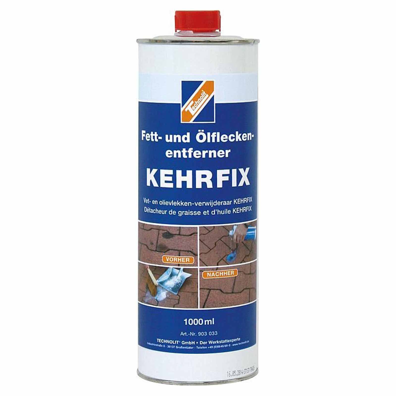TECHNOLIT® Fett- und Ölfleckenentferner KEHRFIX 1L, Ölfleckentferner, Ölentferner Universalreiniger