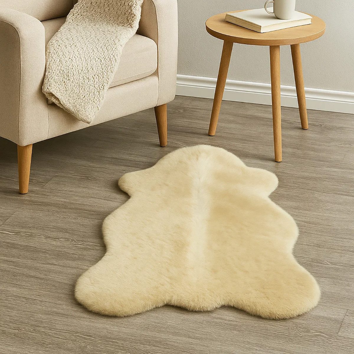 Provellus Fellteppich Deutsches Kurzhaar Schaffell Creme – Echt, dicht & ku günstig online kaufen