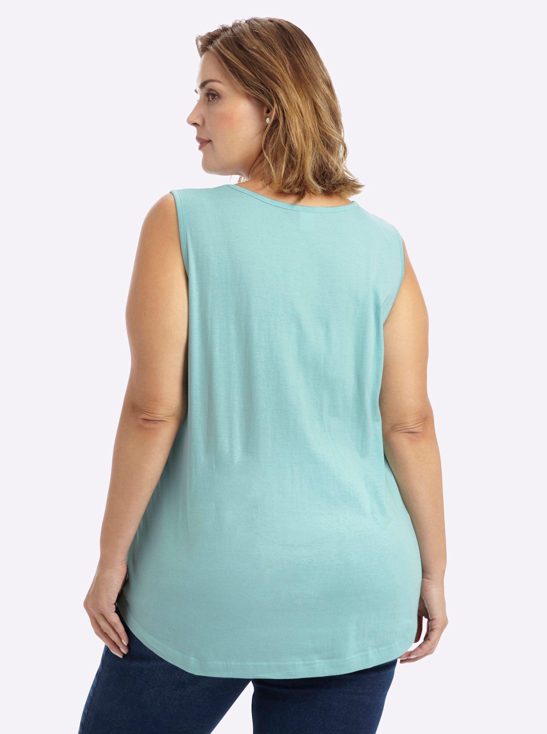 Sieh an! Shirttop Doppelpack Tops Ärmellos (2-tlg)