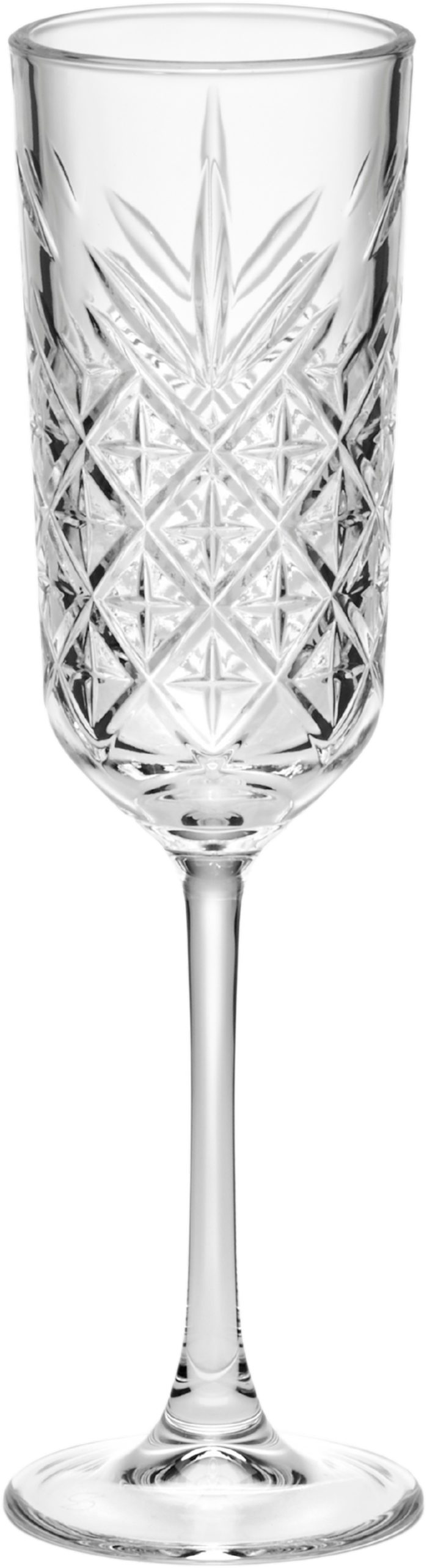 Pasabahce Sektglas Timeless, 17,5 cl, 4 Stück, 4-tlg., Glas, Strukturglas, spülmaschinengeeignet