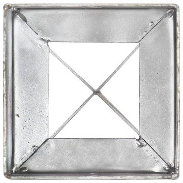 vidaXL H-Pfostenanker Erdspieße 12 Stk. Silbern 10×10×76 cm Verzinkter Stahl, (12-St)