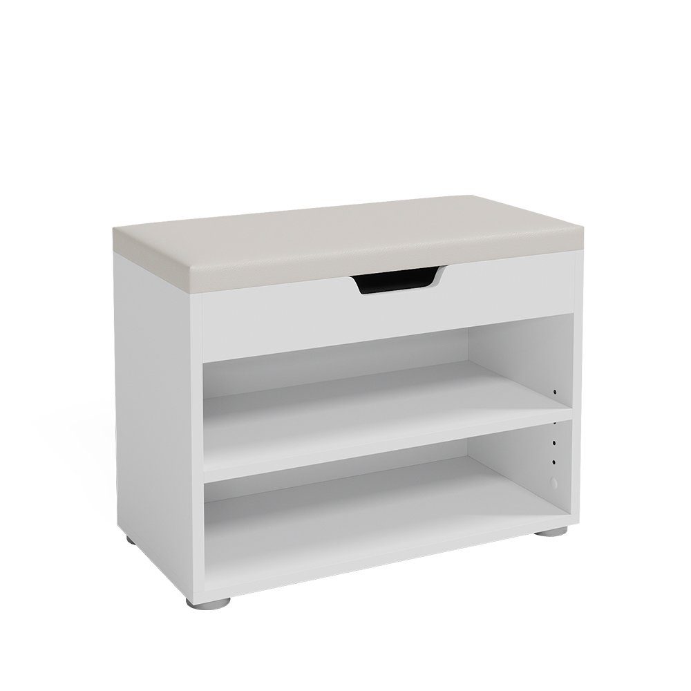 Vicco Schuhbank Rolfe, Weiß, 60 x 45 cm (1-St)