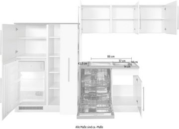 Kochstation Winkelküche KS-Samos, mit E-Geräten, Stellbreite 290/170 cm