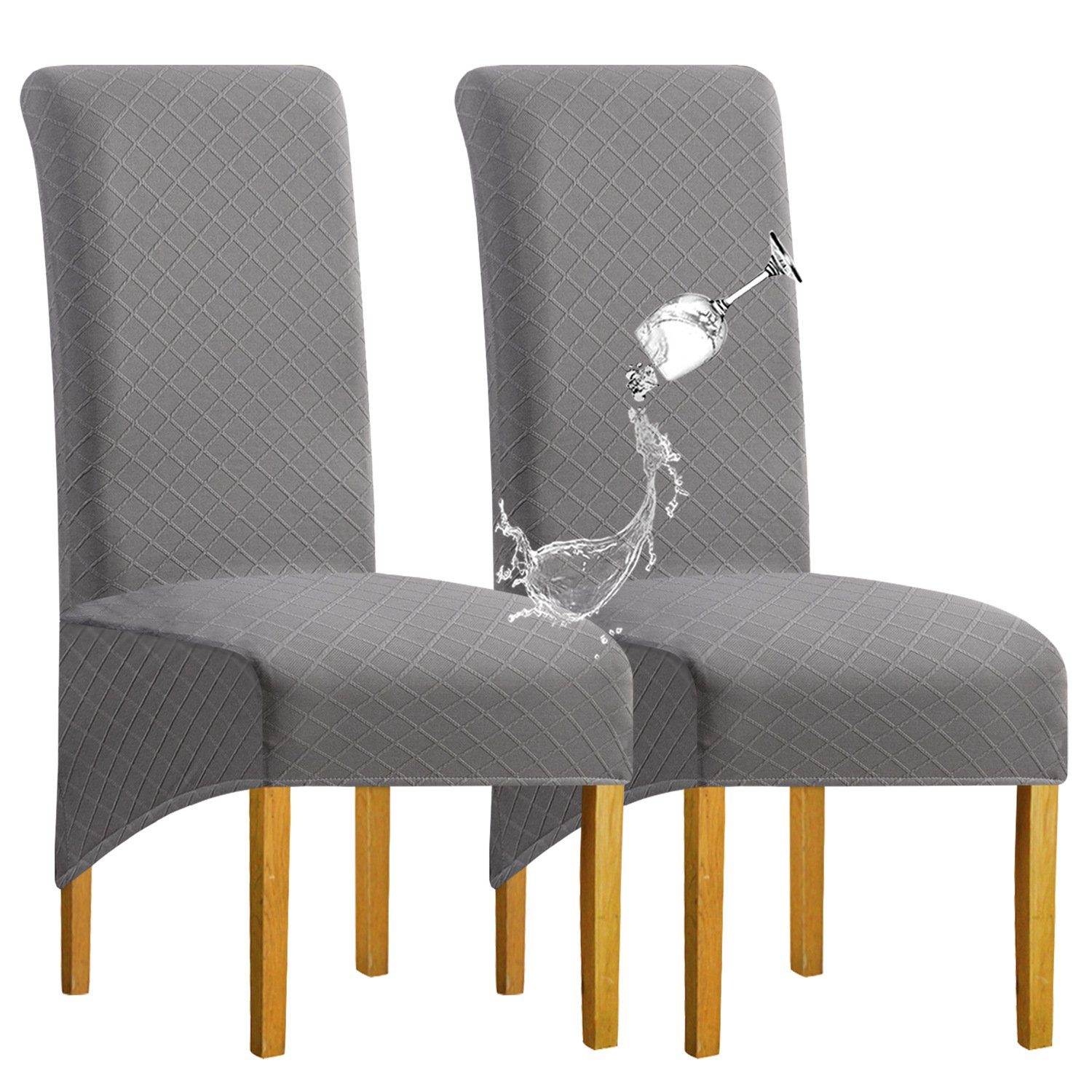 Stuhlhusse Stuhlhussen Universal Stretch Stuhlbezug für Stuhl Esszimmer 2er Set, HIBNOPN