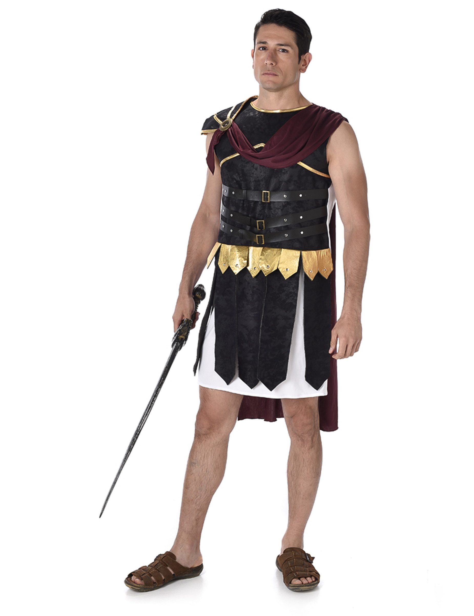 REDSUN Kostüm Römer-Herrenkostüm Gladiator schwarz