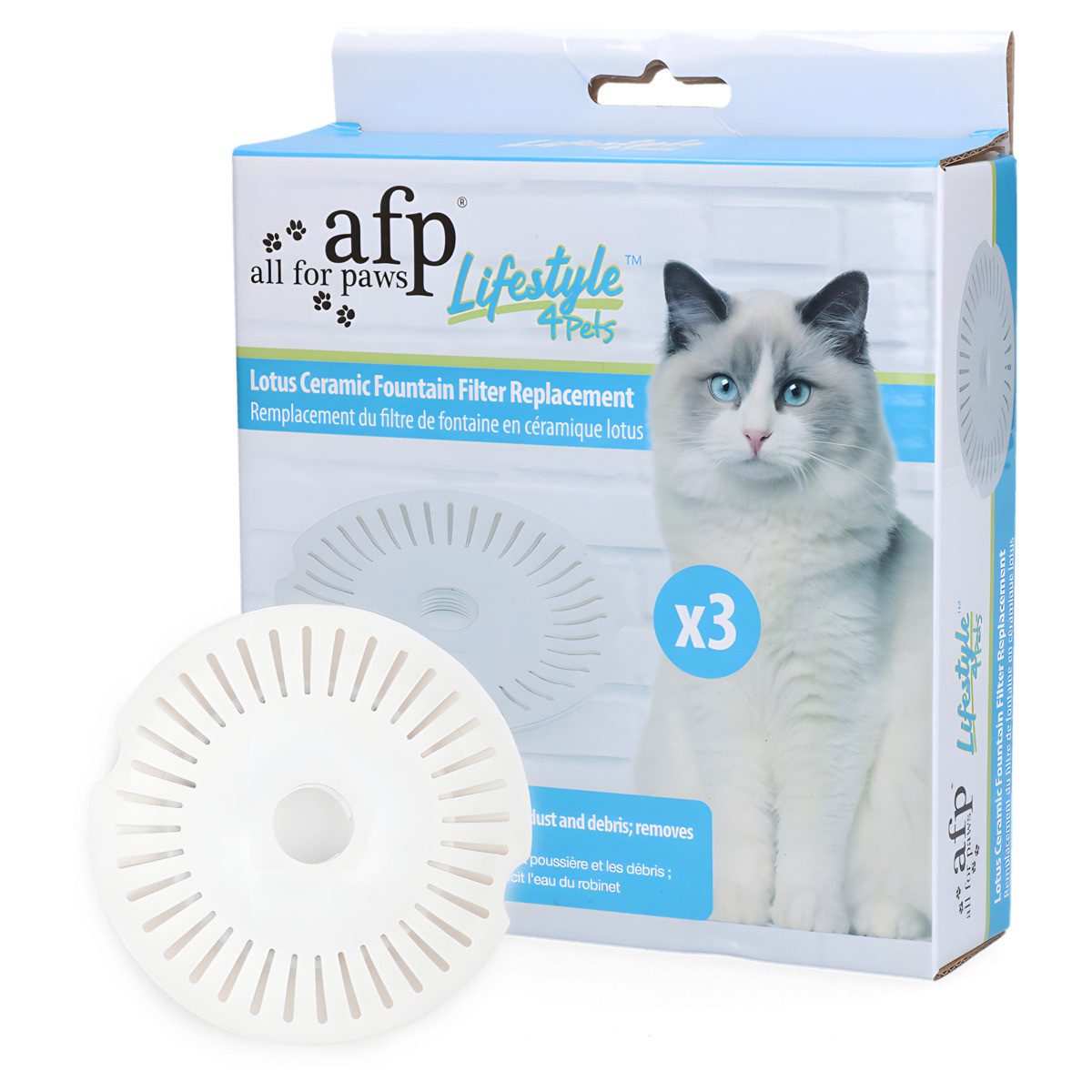 all for paws Videobrille Ersatzfilter für Lotus-Keramikbrunnen für Katzen