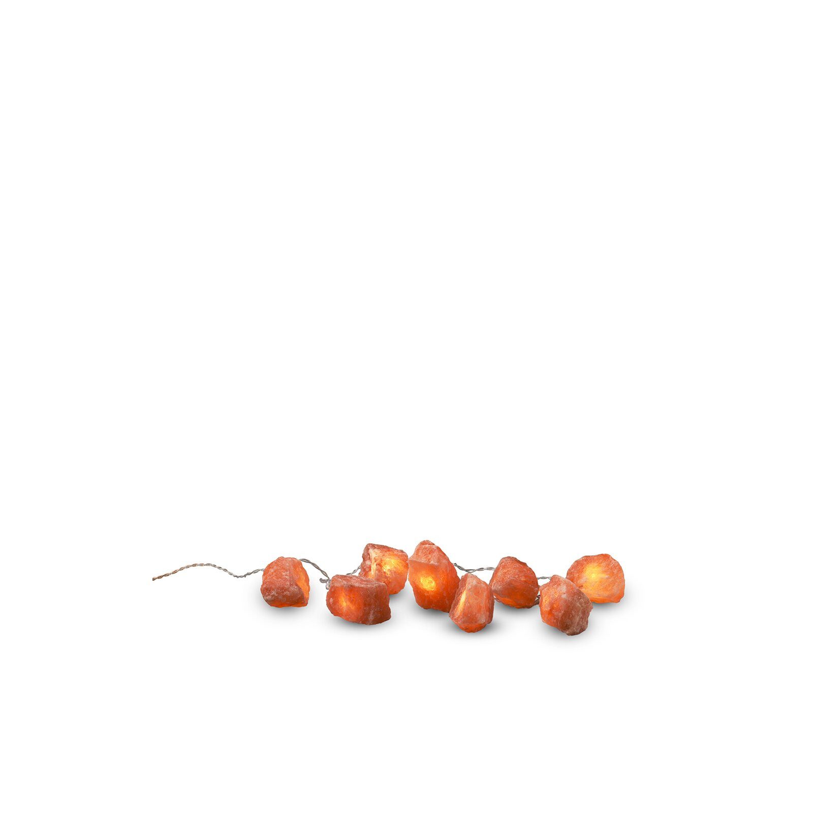 HAF LED-Lichterkette Salz LED Lichterkette Salzkristall 8 Kristalle Handarbeit Deko Licht, 8-flammig, Auswahl aus 4 verschiedenen Motiven