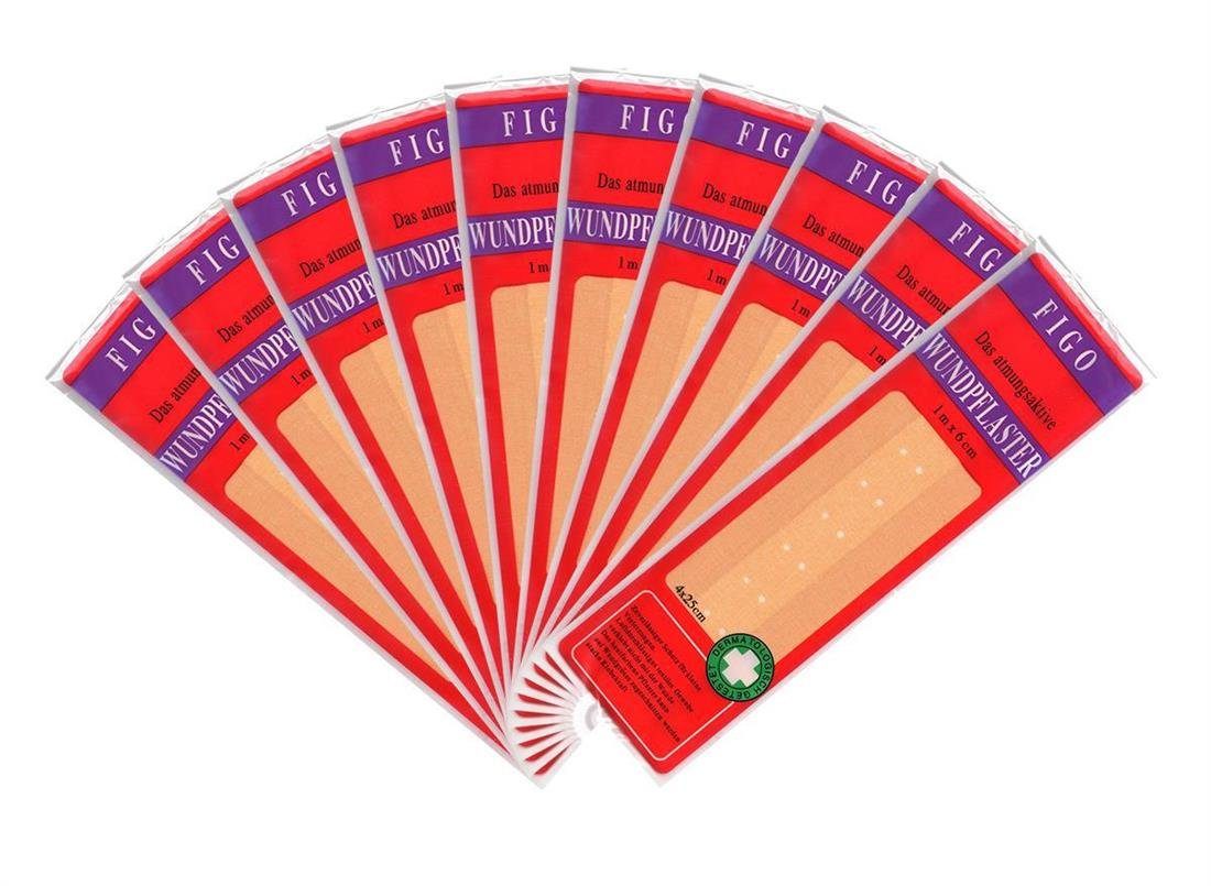 varivendo Wundpflaster varivendo Notizblock + 10 Meter FIGO Wundpflaster (Stück, 10 St., Wundpflaster), Pflaster Erste-Hilfe Wundverband Wundschnellverband Verband